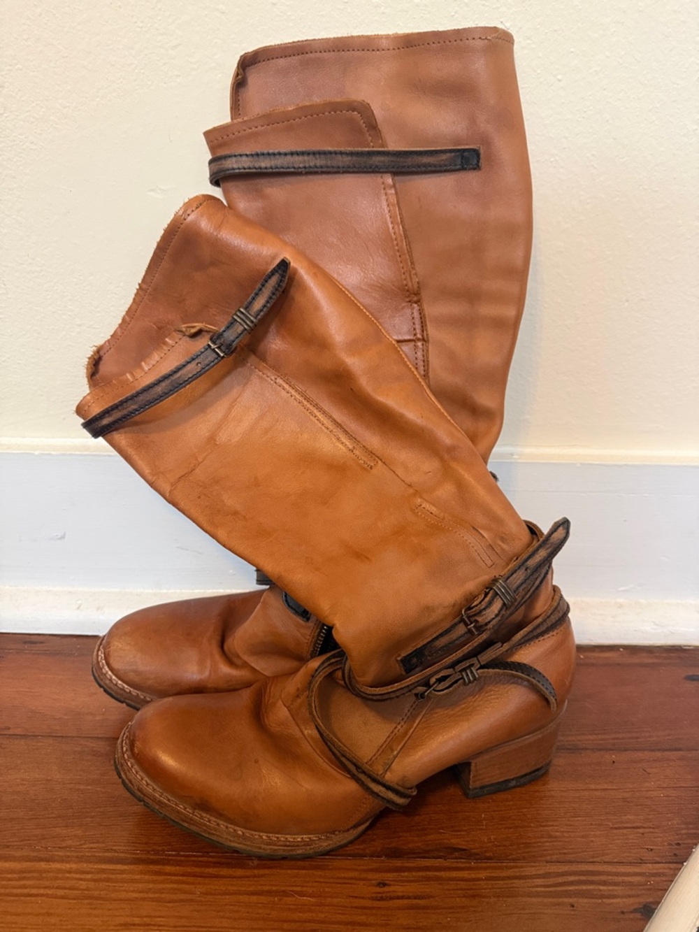 Freebird by Steven Tan Leather Mid-Calf Boots